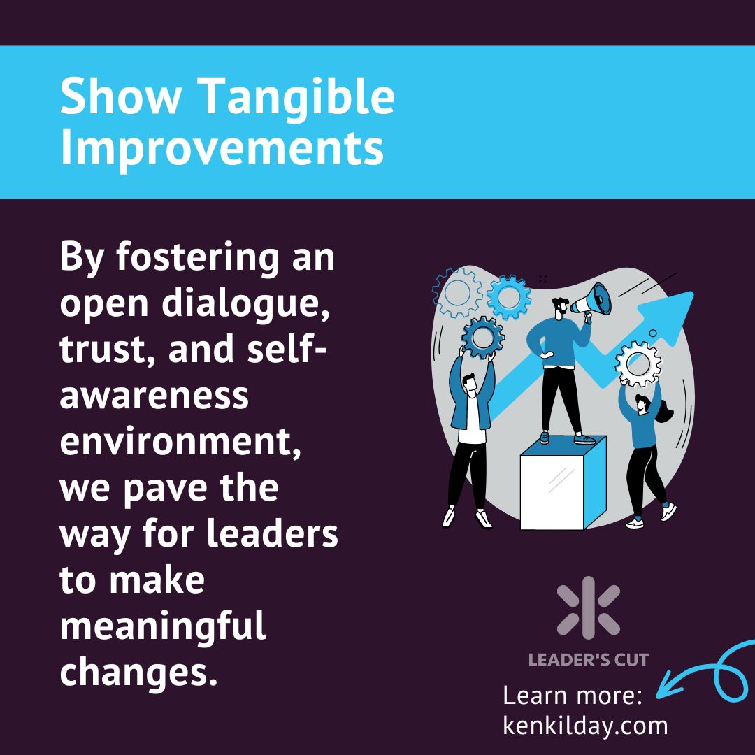 360 review purple graphic with text highlighting the tangible improvements