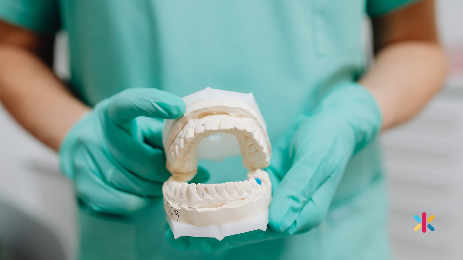 Dental professional holding dental models in a Flagstaff Arizona office demonstrating training, planning, and leadership development through coaching