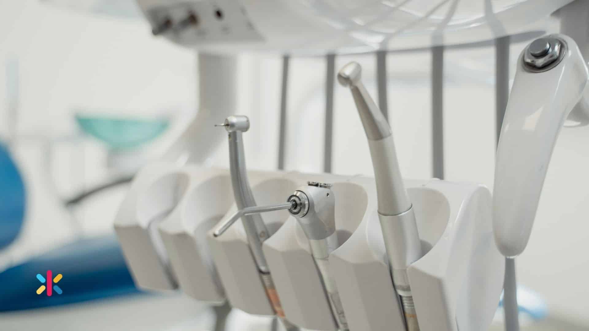 Close-up of dental tools representing the operational and clinical side of running a dental practice
